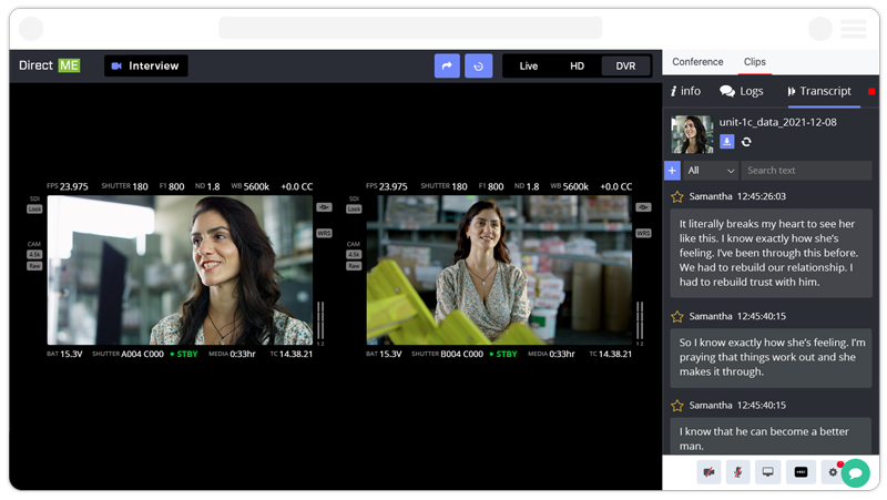 DirectME - capture multicam HD feeds